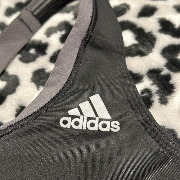 Adidas 34D Black & Gray Cross-back Adjustable Straps Sports Bra - Picture 9 of 11